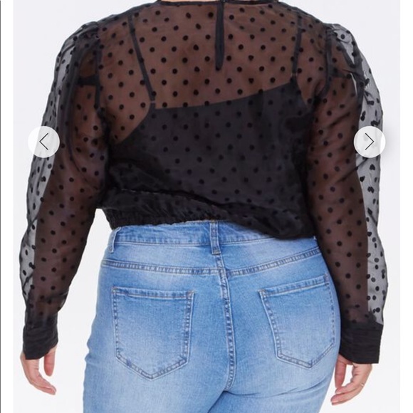 NWOT Organza top with cami - Picture 3 of 3